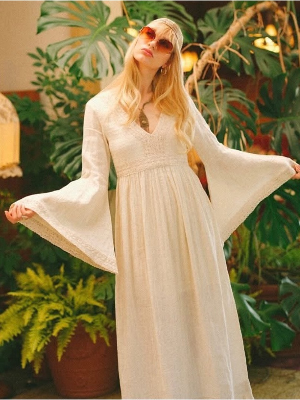 The Hippie Shake Bella Donna Maxi Dress Lace Boho Dress Size 16 US Fairy Whimsy